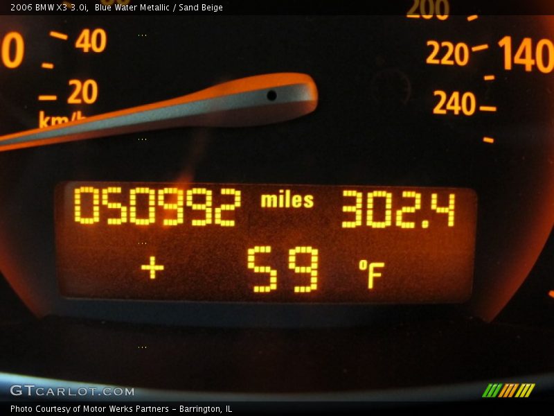 Blue Water Metallic / Sand Beige 2006 BMW X3 3.0i