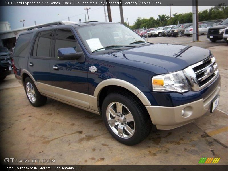 Dark Blue Pearl Metallic / Chaparral Leather/Charcoal Black 2010 Ford Expedition King Ranch