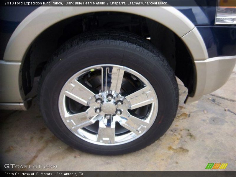Dark Blue Pearl Metallic / Chaparral Leather/Charcoal Black 2010 Ford Expedition King Ranch