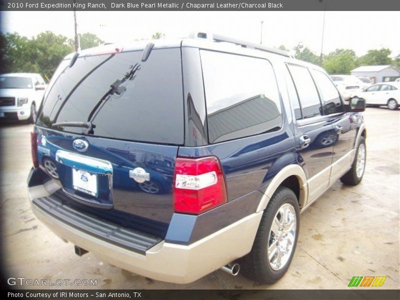 Dark Blue Pearl Metallic / Chaparral Leather/Charcoal Black 2010 Ford Expedition King Ranch