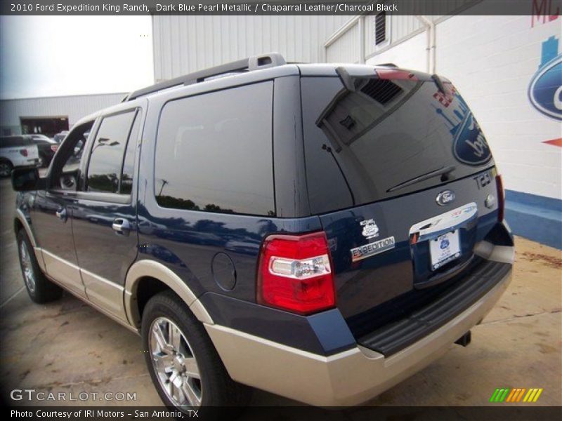 Dark Blue Pearl Metallic / Chaparral Leather/Charcoal Black 2010 Ford Expedition King Ranch