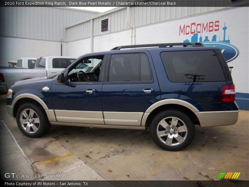 Dark Blue Pearl Metallic / Chaparral Leather/Charcoal Black 2010 Ford Expedition King Ranch