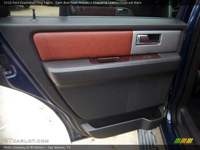 Dark Blue Pearl Metallic / Chaparral Leather/Charcoal Black 2010 Ford Expedition King Ranch
