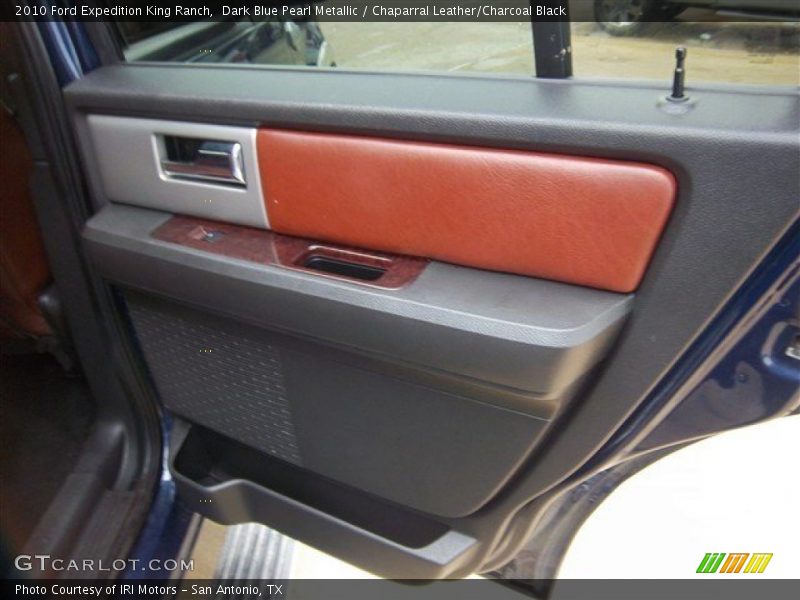 Dark Blue Pearl Metallic / Chaparral Leather/Charcoal Black 2010 Ford Expedition King Ranch