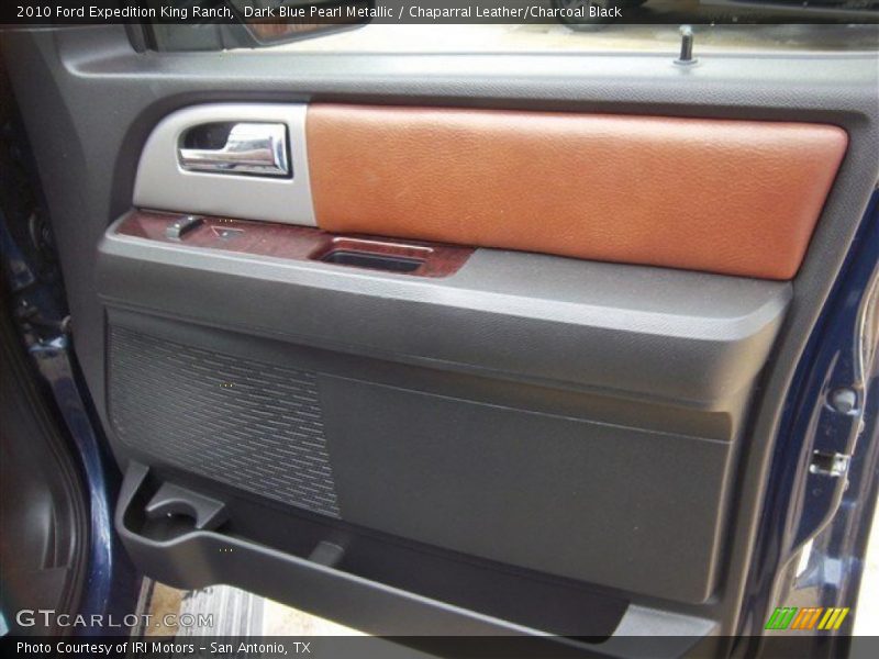 Dark Blue Pearl Metallic / Chaparral Leather/Charcoal Black 2010 Ford Expedition King Ranch