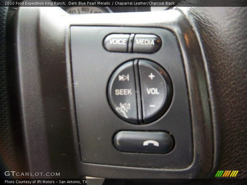 Dark Blue Pearl Metallic / Chaparral Leather/Charcoal Black 2010 Ford Expedition King Ranch
