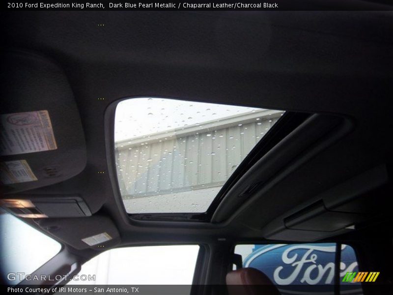 Dark Blue Pearl Metallic / Chaparral Leather/Charcoal Black 2010 Ford Expedition King Ranch