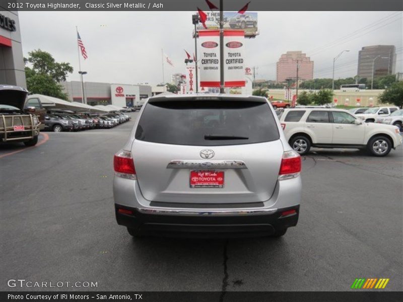 Classic Silver Metallic / Ash 2012 Toyota Highlander