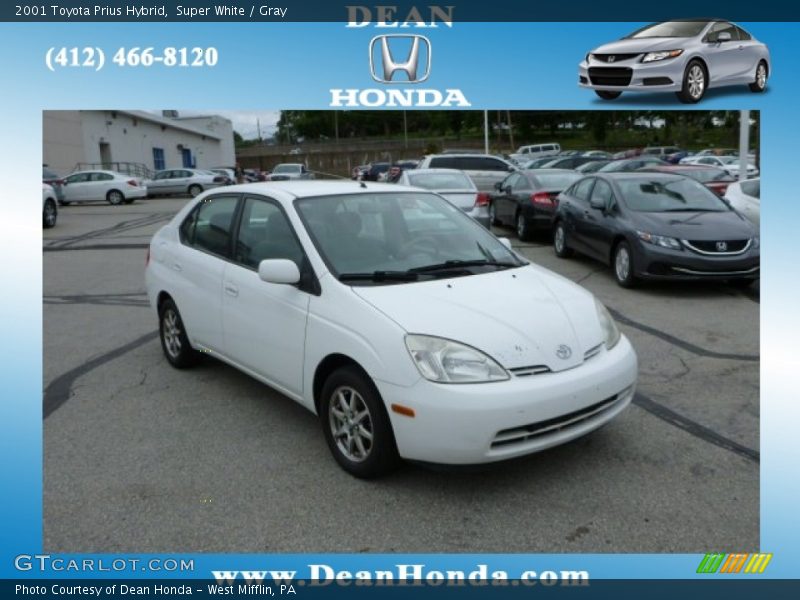 Super White / Gray 2001 Toyota Prius Hybrid