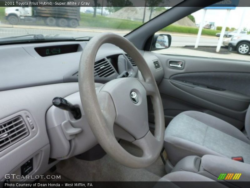 Super White / Gray 2001 Toyota Prius Hybrid