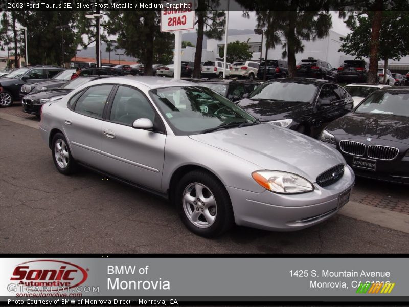 Silver Frost Metallic / Medium Graphite 2003 Ford Taurus SE