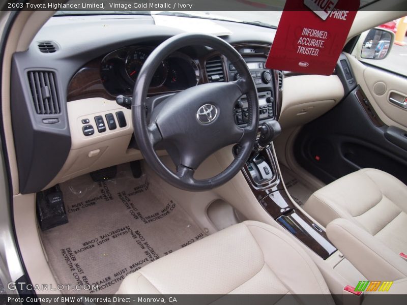 Vintage Gold Metallic / Ivory 2003 Toyota Highlander Limited