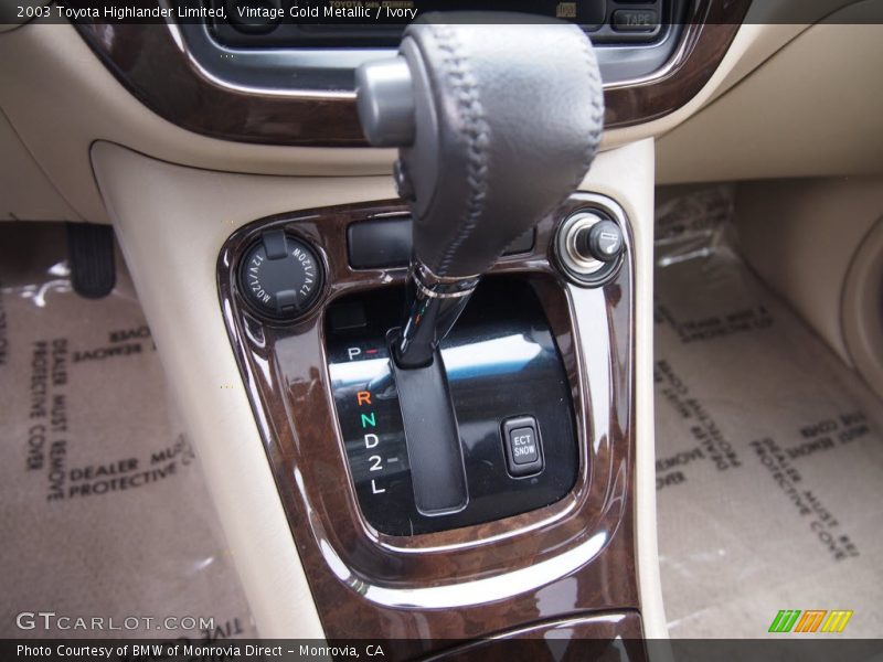 Vintage Gold Metallic / Ivory 2003 Toyota Highlander Limited