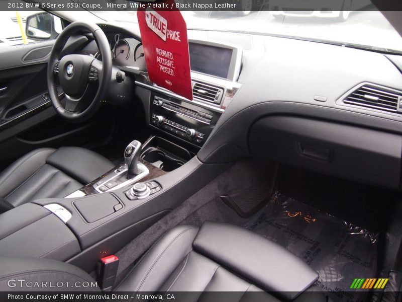 Mineral White Metallic / Black Nappa Leather 2012 BMW 6 Series 650i Coupe