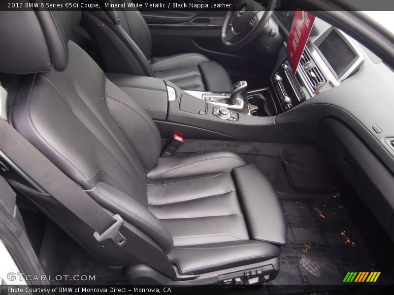 Mineral White Metallic / Black Nappa Leather 2012 BMW 6 Series 650i Coupe