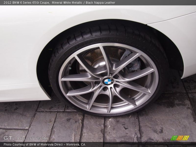 Mineral White Metallic / Black Nappa Leather 2012 BMW 6 Series 650i Coupe