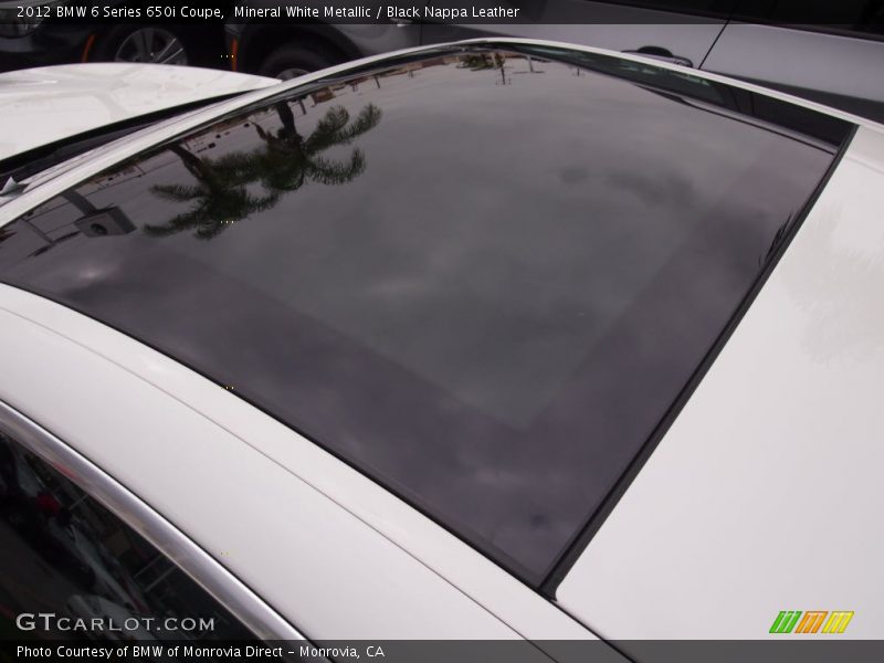 Mineral White Metallic / Black Nappa Leather 2012 BMW 6 Series 650i Coupe
