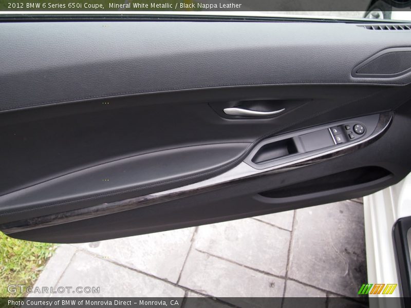 Mineral White Metallic / Black Nappa Leather 2012 BMW 6 Series 650i Coupe