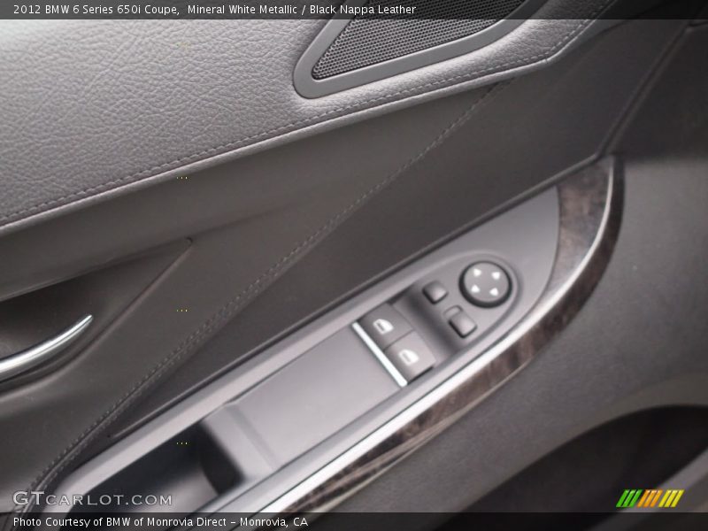 Mineral White Metallic / Black Nappa Leather 2012 BMW 6 Series 650i Coupe
