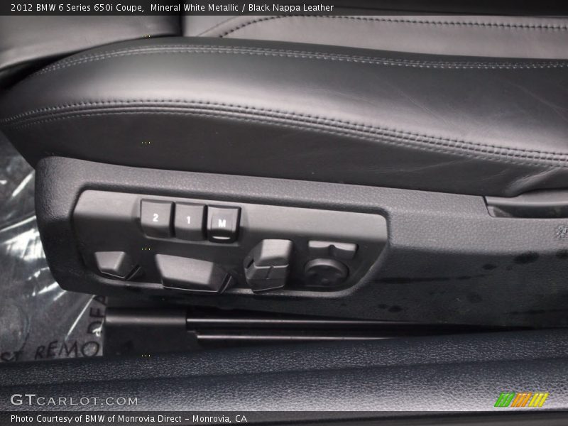 Mineral White Metallic / Black Nappa Leather 2012 BMW 6 Series 650i Coupe