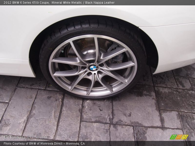 Mineral White Metallic / Black Nappa Leather 2012 BMW 6 Series 650i Coupe