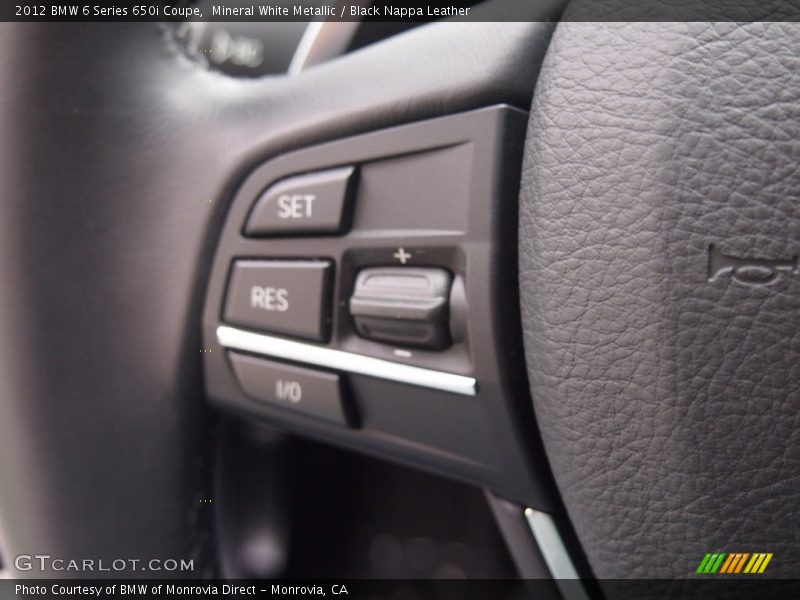 Mineral White Metallic / Black Nappa Leather 2012 BMW 6 Series 650i Coupe