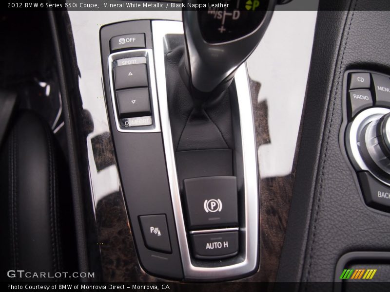 Mineral White Metallic / Black Nappa Leather 2012 BMW 6 Series 650i Coupe