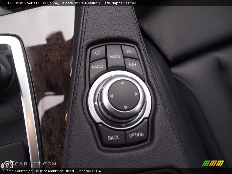 Mineral White Metallic / Black Nappa Leather 2012 BMW 6 Series 650i Coupe