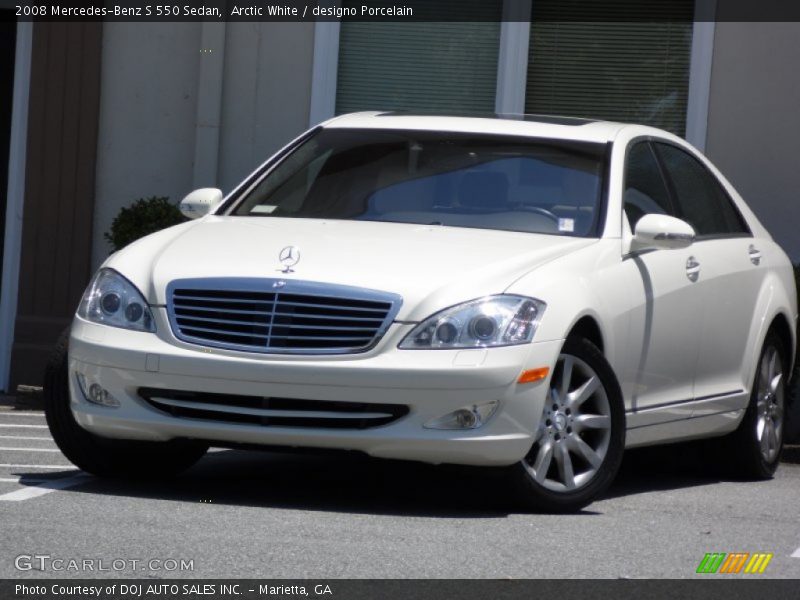 Arctic White / designo Porcelain 2008 Mercedes-Benz S 550 Sedan