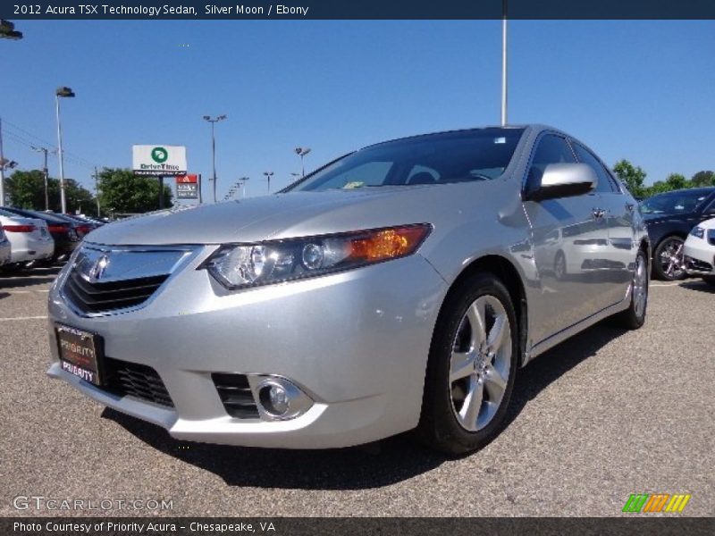 Silver Moon / Ebony 2012 Acura TSX Technology Sedan