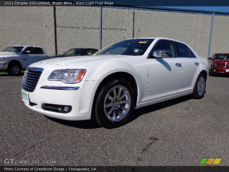 Bright White / Black/Light Frost Beige 2011 Chrysler 300 Limited