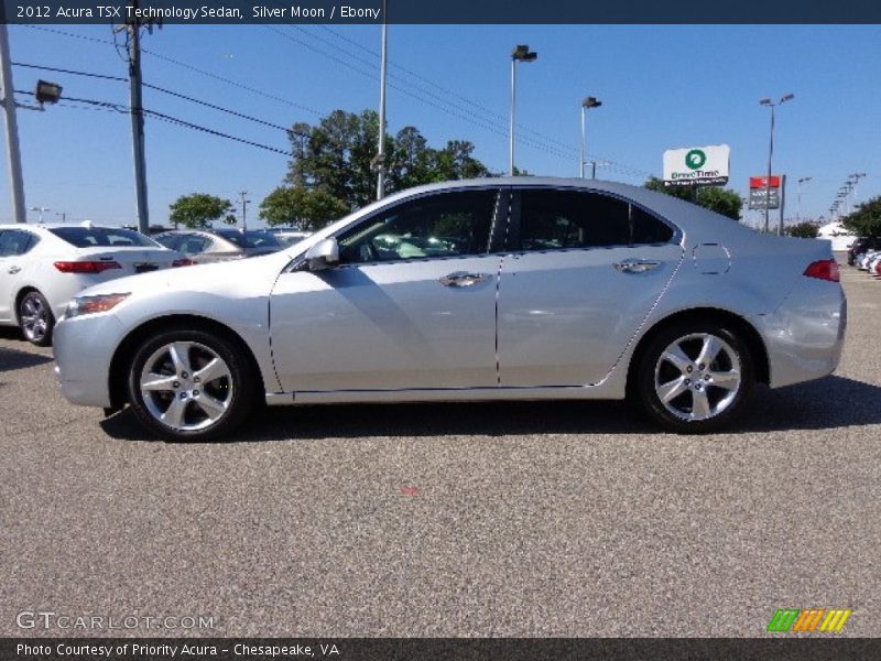 Silver Moon / Ebony 2012 Acura TSX Technology Sedan