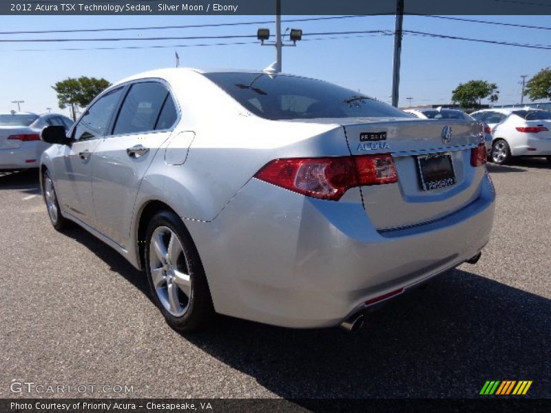 Silver Moon / Ebony 2012 Acura TSX Technology Sedan