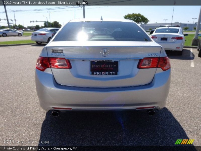 Silver Moon / Ebony 2012 Acura TSX Technology Sedan