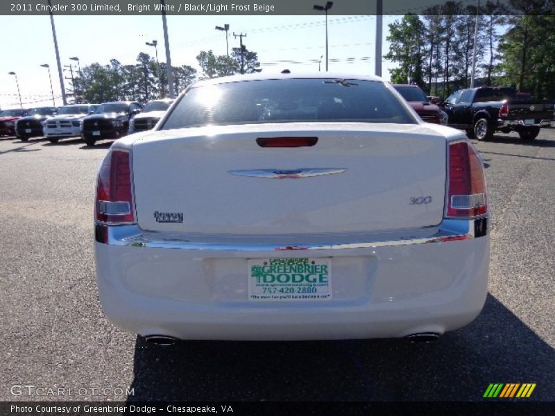 Bright White / Black/Light Frost Beige 2011 Chrysler 300 Limited