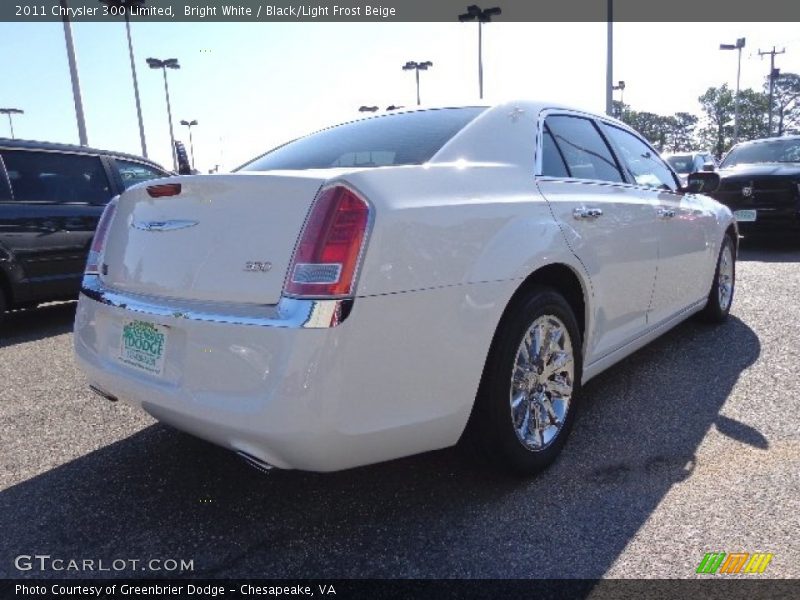 Bright White / Black/Light Frost Beige 2011 Chrysler 300 Limited