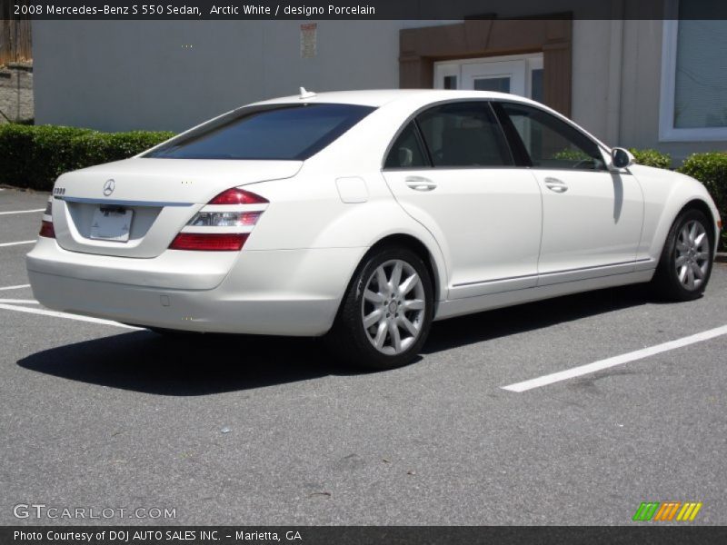 Arctic White / designo Porcelain 2008 Mercedes-Benz S 550 Sedan