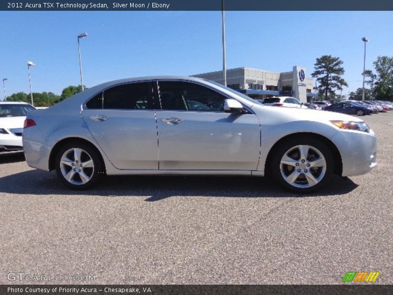 Silver Moon / Ebony 2012 Acura TSX Technology Sedan