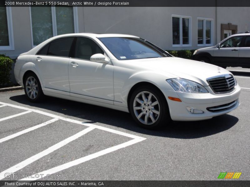 Arctic White / designo Porcelain 2008 Mercedes-Benz S 550 Sedan