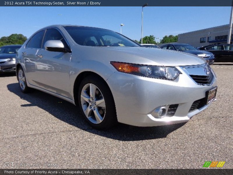 Silver Moon / Ebony 2012 Acura TSX Technology Sedan