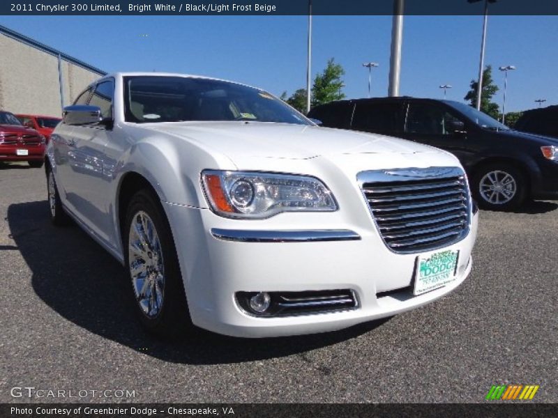 Bright White / Black/Light Frost Beige 2011 Chrysler 300 Limited