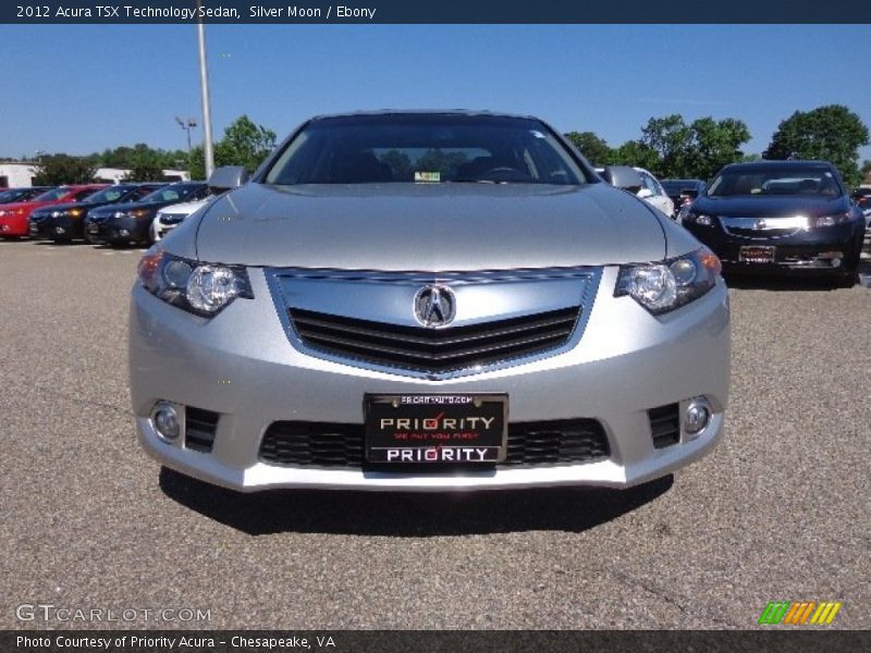 Silver Moon / Ebony 2012 Acura TSX Technology Sedan