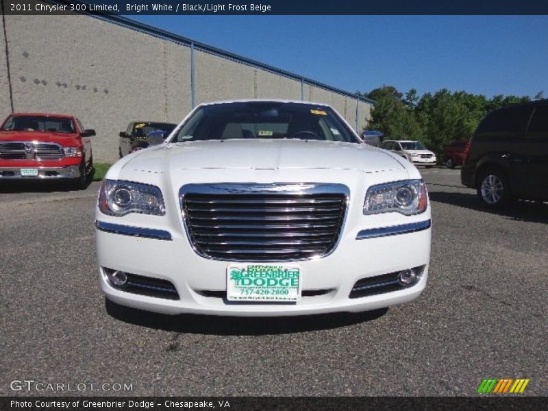 Bright White / Black/Light Frost Beige 2011 Chrysler 300 Limited