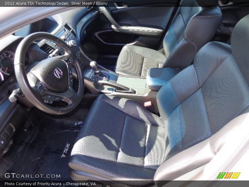 Silver Moon / Ebony 2012 Acura TSX Technology Sedan