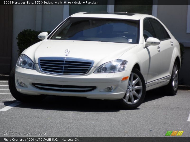 Arctic White / designo Porcelain 2008 Mercedes-Benz S 550 Sedan
