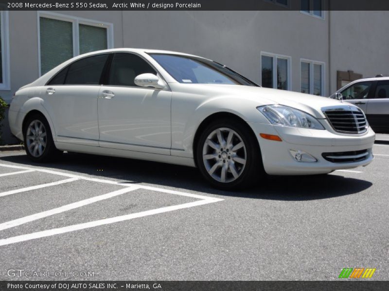 Arctic White / designo Porcelain 2008 Mercedes-Benz S 550 Sedan