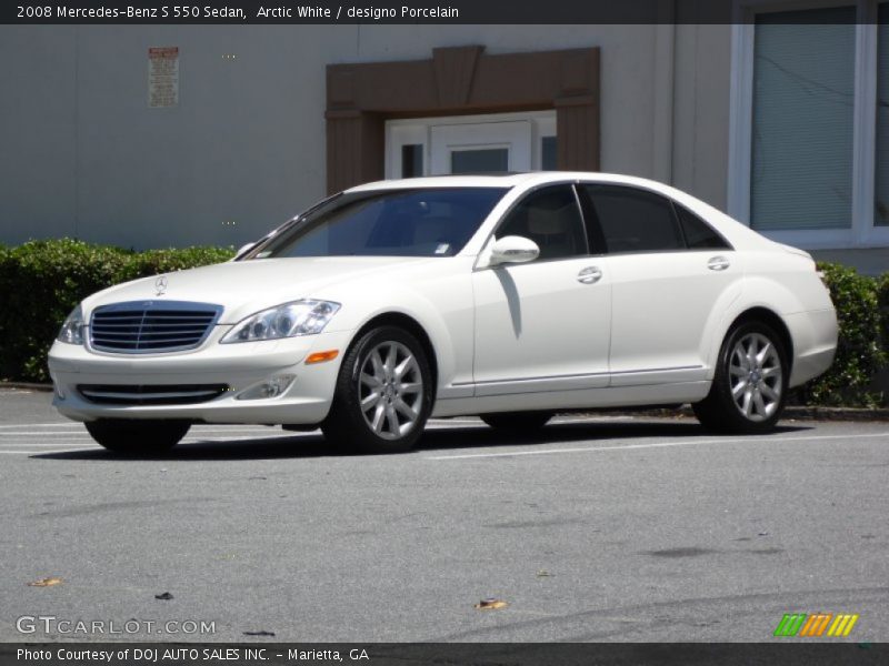 Arctic White / designo Porcelain 2008 Mercedes-Benz S 550 Sedan
