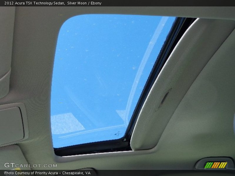 Silver Moon / Ebony 2012 Acura TSX Technology Sedan