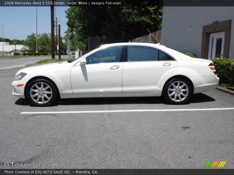 Arctic White / designo Porcelain 2008 Mercedes-Benz S 550 Sedan