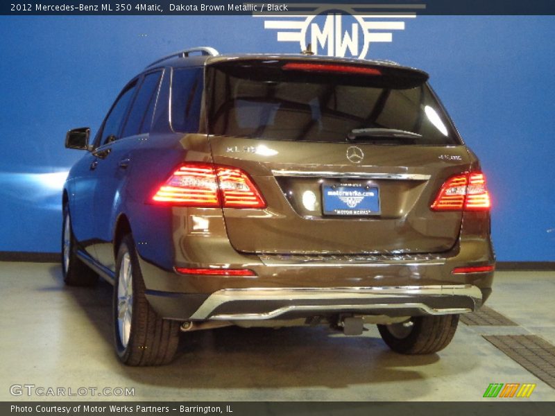 Dakota Brown Metallic / Black 2012 Mercedes-Benz ML 350 4Matic